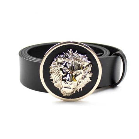 Versace lion head belt buckle